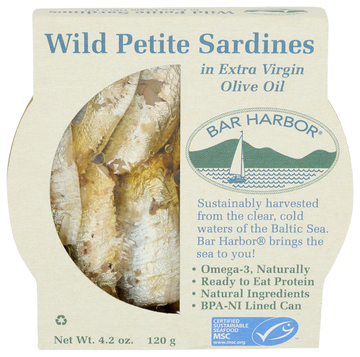 Bar Harbor Wild Petite Sardines - 4.2 OZ