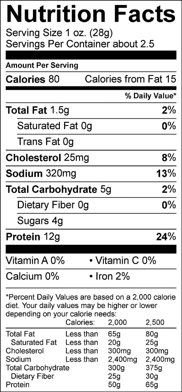 Original Turkey Jerky - 2.25 OZ