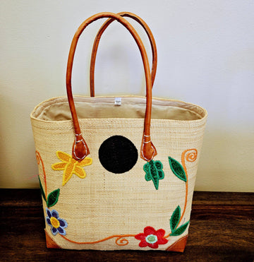Madagascar Floral Large Tote Bag
