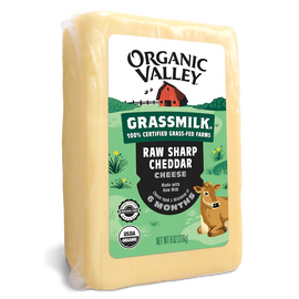 Organic Grassmilk Raw Sharp Cheddar Cheese - 8 OZ