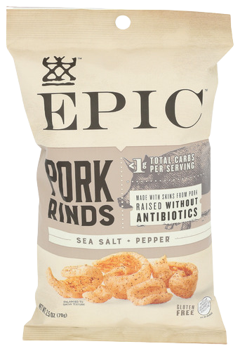 Sea Salt & Pepper Pork Rinds - 2.5 OZ
