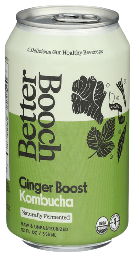 Better Booch Ginger Boost Kombucha - 12 FO