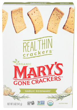 Organic Thin Garlic Rosemary Crackers - 5 OZ
