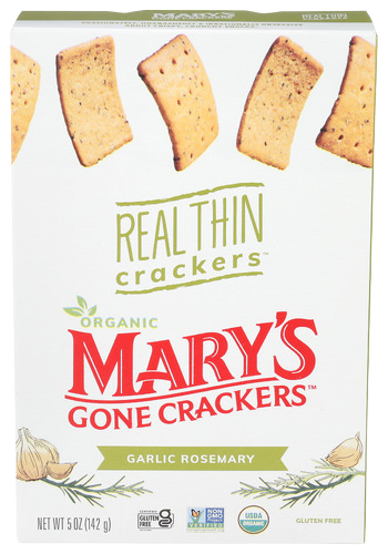 Organic Thin Garlic Rosemary Crackers - 5 OZ