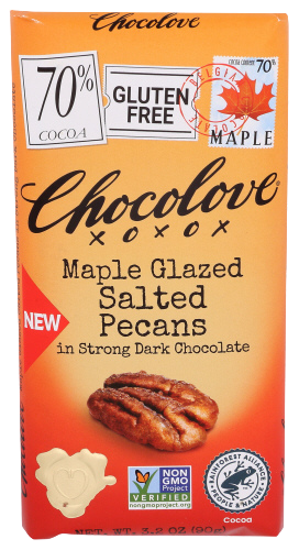 Maple Salted Pecan Dark Chocolate Bar - 3.2 OZ