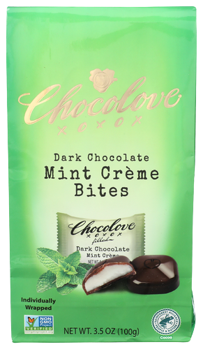 Chocolove Mint Creme Dark Chocolate Bites - 3.5 OZ