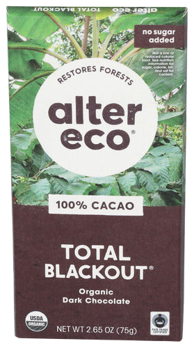 Organic Total Blackout Dark Chocolate Bar - 2.65 OZ