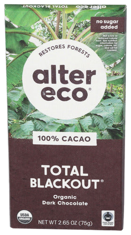 Organic Total Blackout Dark Chocolate Bar - 2.65 OZ
