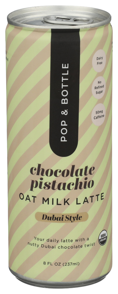 Pop & Bottle Chocolate Pistachio Oatmilk Coffee - 8 OZ