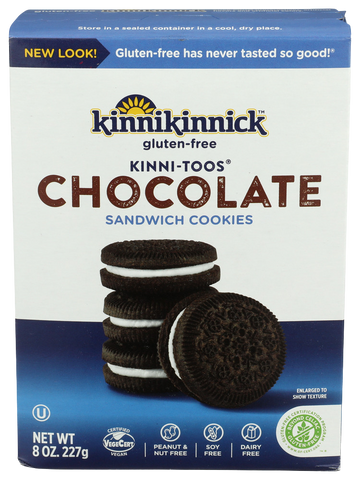 Kinnikinnick Chocolate Sandwich Creme Cookies - 8 OZ