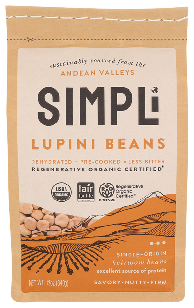 Simpli Organic Regenerative Lupini Beans - 12 OZ