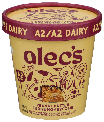 Alec’s Peanut Butter Fudge Honeycomb Ice Cream - 14 FO