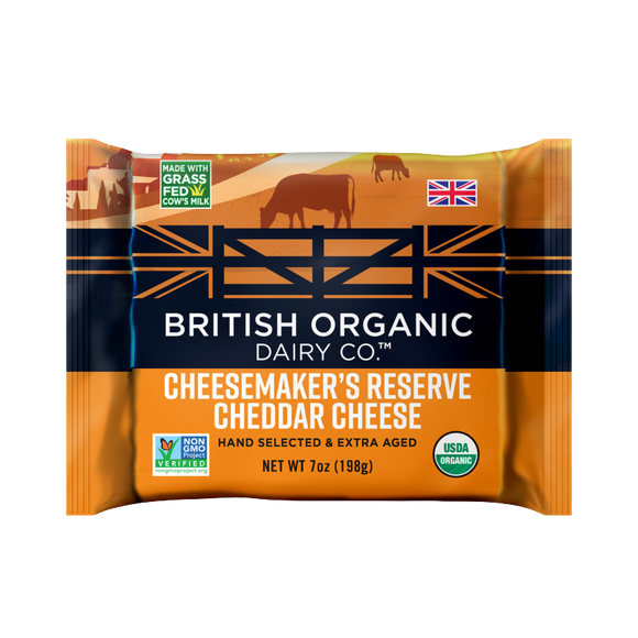 British Organic Cheesemaker's Reserve Cheddar Cheese - 7 OZ
