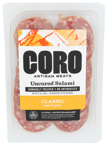 Coro Classic Uncured Salami - 3 OZ