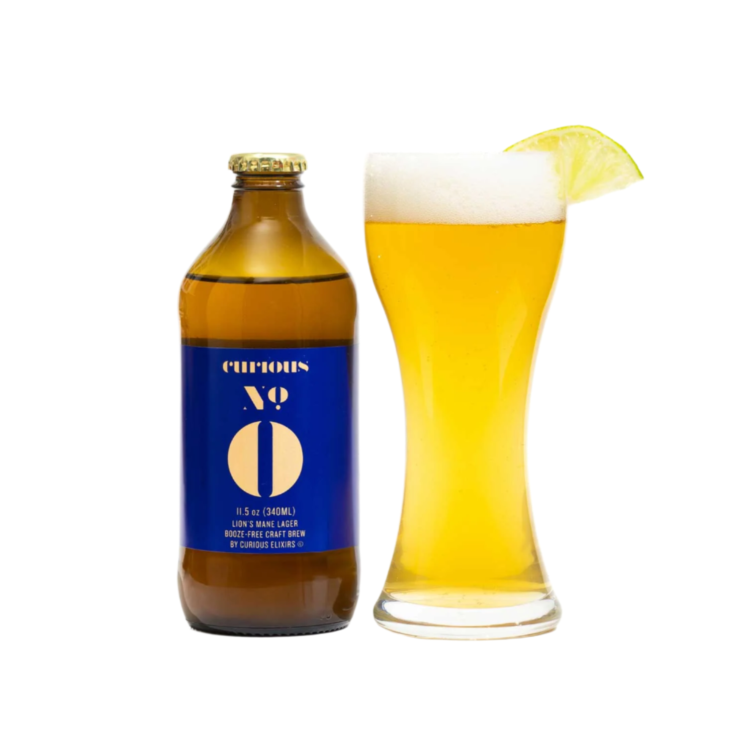 CURIOUS ZERO NONALCHOLIC Lions Mane Lager - 11.5 OZ