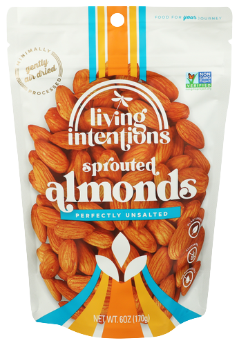 Living Intentions Sprouted Unsalted Almonds - 6 OZ