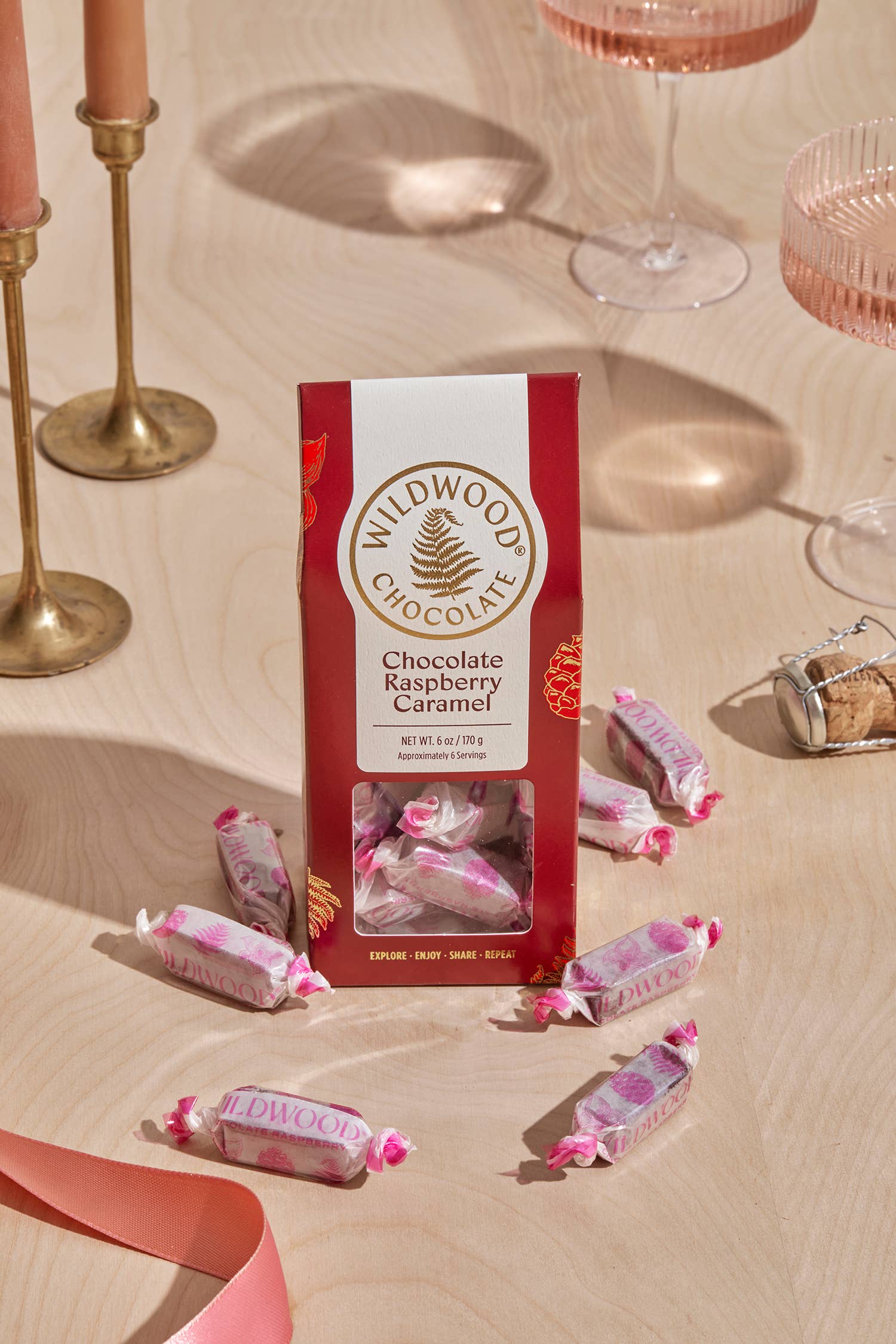 Wildwood Chocolate Raspberry Caramel Box - 6 OZ