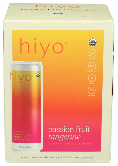 Hiyo Passionfruit & Tangerine Mocktail - 4 PK