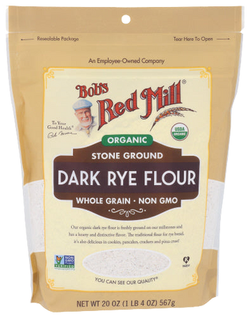 Organic Dark Rye Flour - 20 OZ