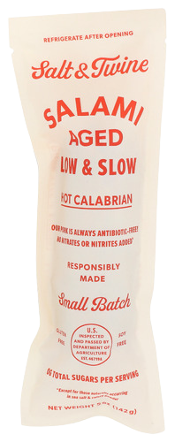 Salt & Twine Hot Calabrian Salami - 5 OZ
