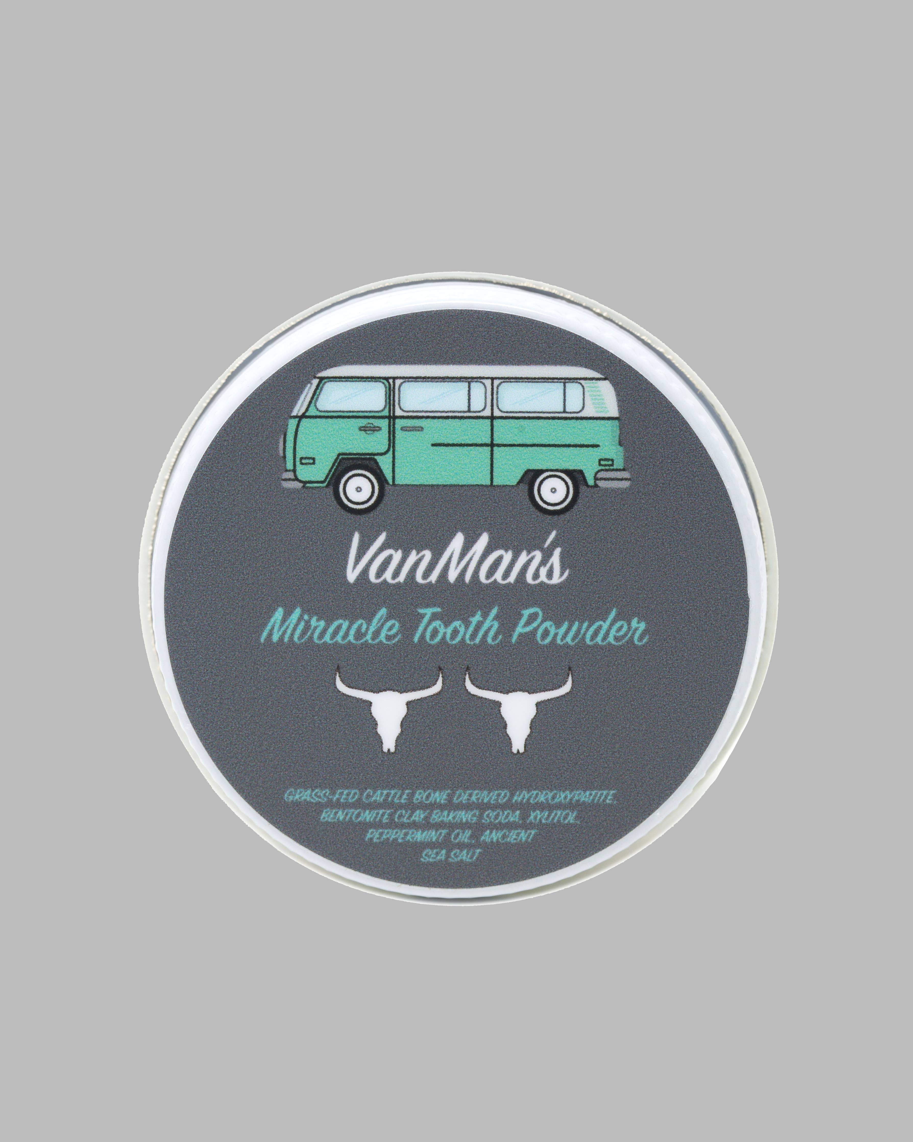 VanMan's Miracle Tooth Powder - Mint-Bone 2 OZ