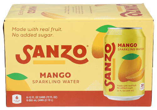 Sanzo Mango Sparkling Water - 6Pk