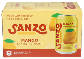 Sanzo Mango Sparkling Water - 6Pk