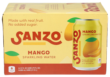 Sanzo Mango Sparkling Water - 6Pk