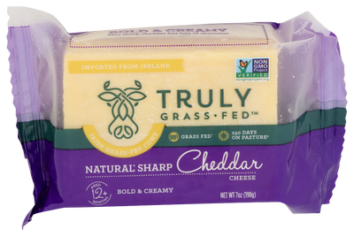 Truly Grass Fed Sharp Cheddar Cheese - 7 OZ