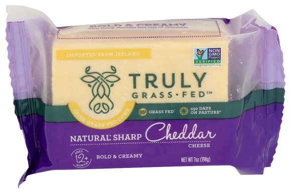 Truly Grass Fed Sharp Cheddar Cheese - 7 OZ