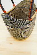 Large Multicolor Tote Basket Bag-7