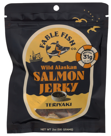 Fable Fish Teriyaki Wild Alaskan Salmon Jerky - 2 OZ