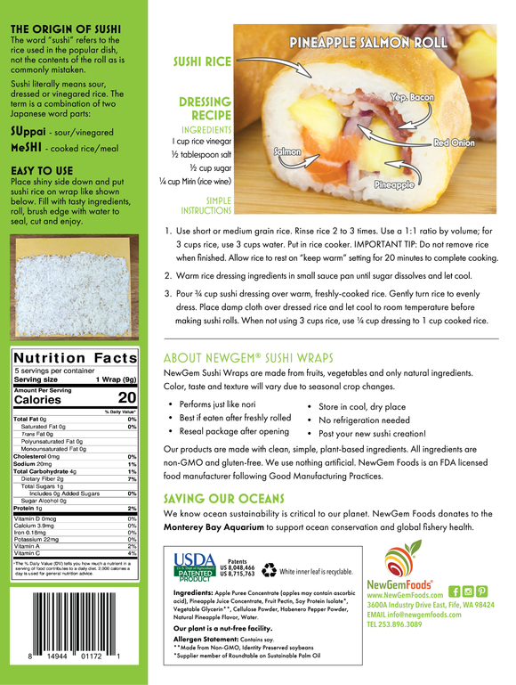 Pineapple Habanero - 5pk Sushi Wraps