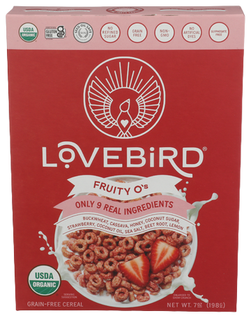 Lovebird Grain Free Fruity O's Cereal - 7 OZ