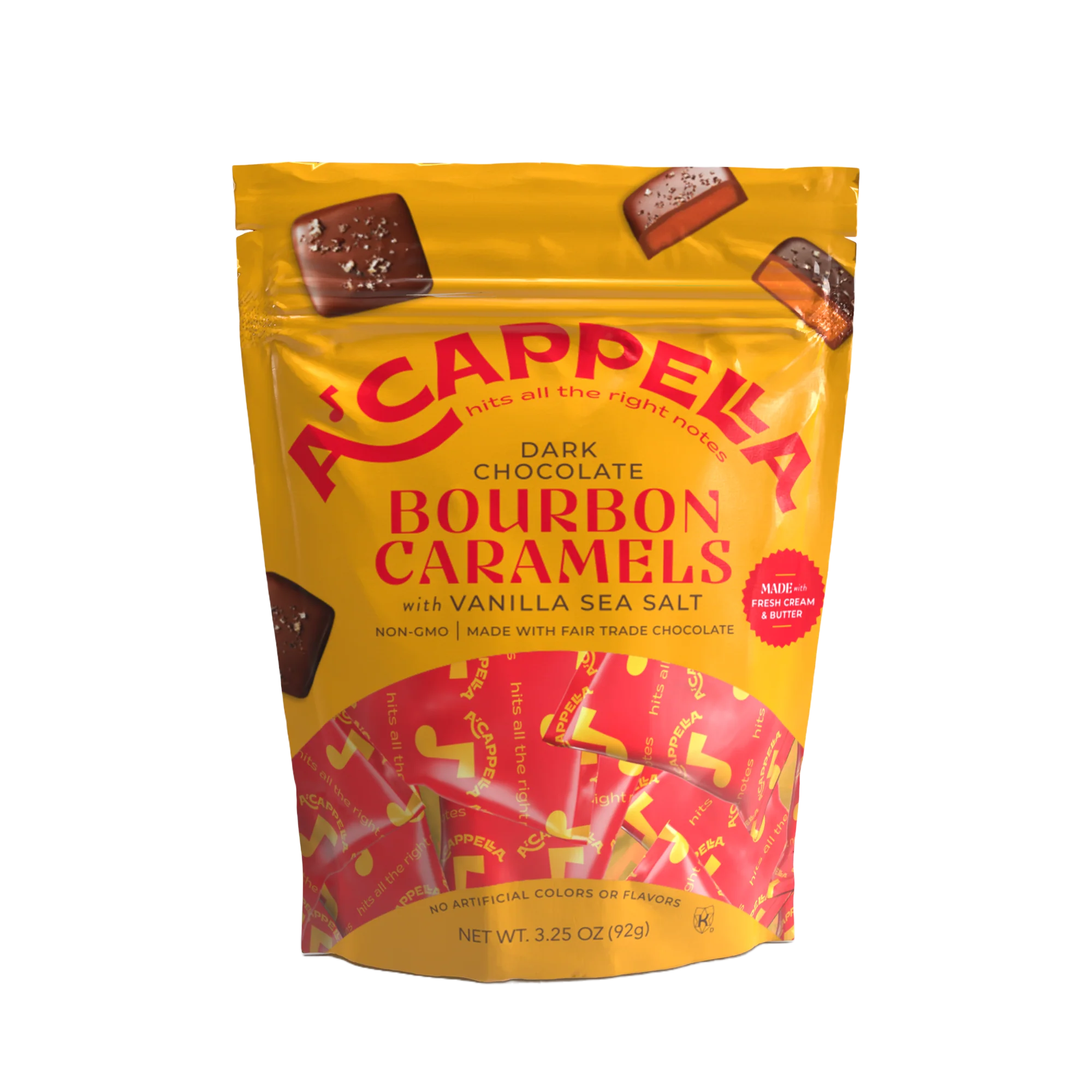 Dark Chocolate Bourbon Caramels - 3.25 OZ