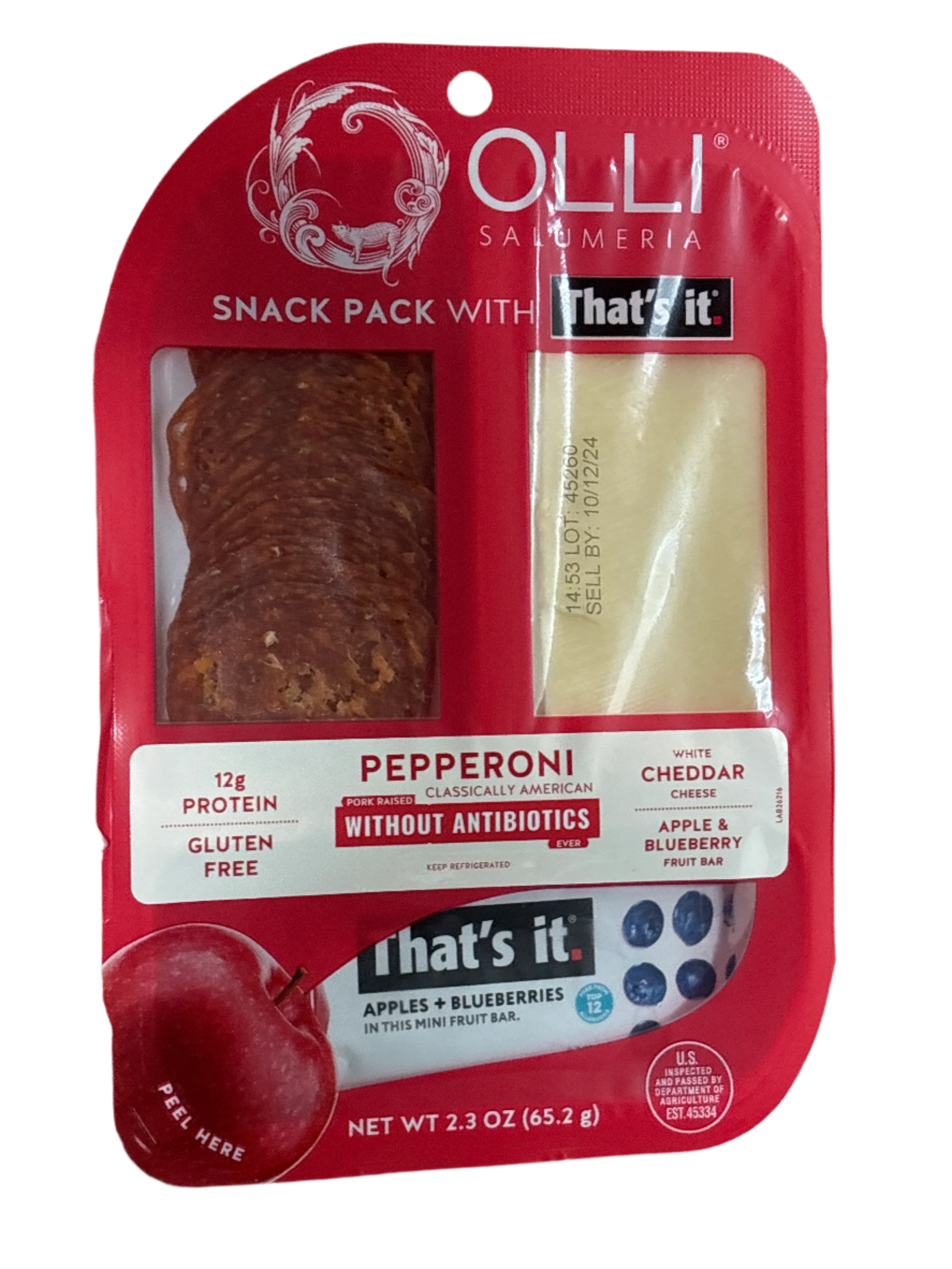 Olli Pepperoni & White Cheddar Snack Pack - 2 OZ