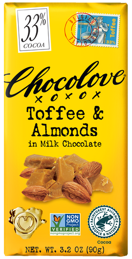Toffee & Almonds Milk Chocolate Bar - 3.2 OZ