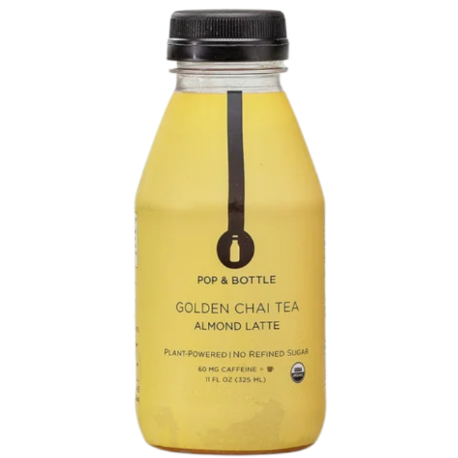 Pop And Bottle Golden Chai Tea Almond Milk Latte - 11 FO