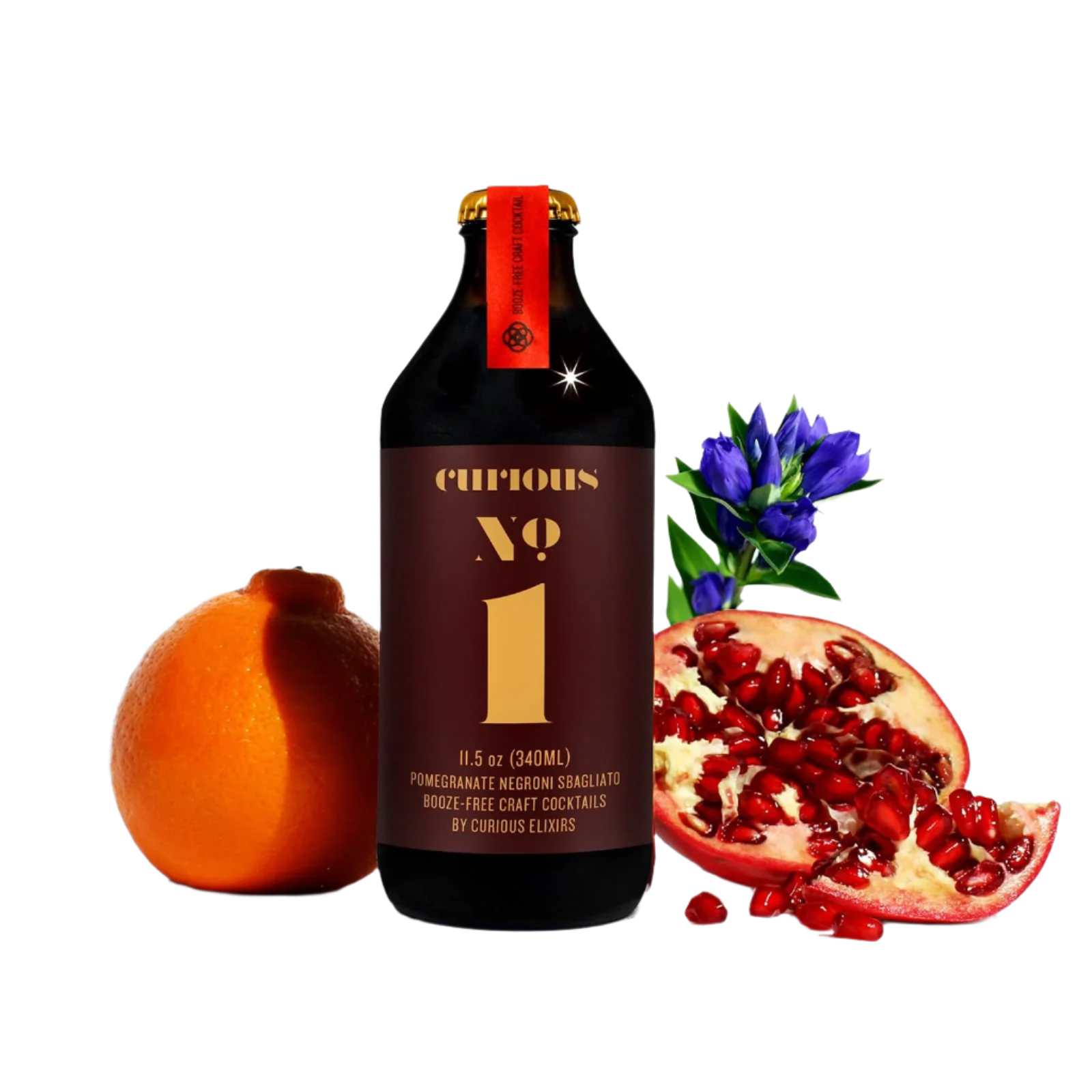 Curious No. 1 NONALCOHOLIC POMEGRANATE NEGRONI SBAGLIATO - 11.5 OZ