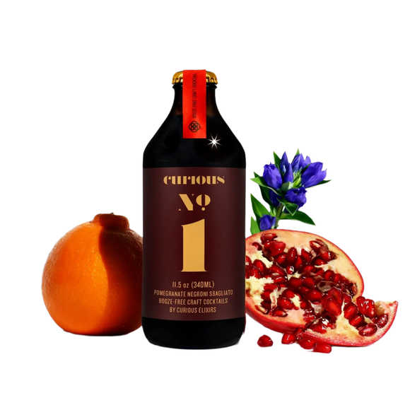 Curious No. 1 NONALCOHOLIC POMEGRANATE NEGRONI SBAGLIATO - 11.5 OZ