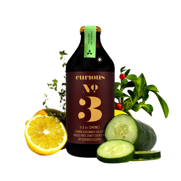 Curious No. 3 NONALCOHOLIC JUNIPER CUCUMBER COLLINS - 11.5 OZ