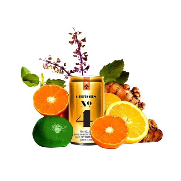 Curious No. 4 Mini Cans NONALCOHOLIC SICILIAN SPRITZ - 7.5 OZ