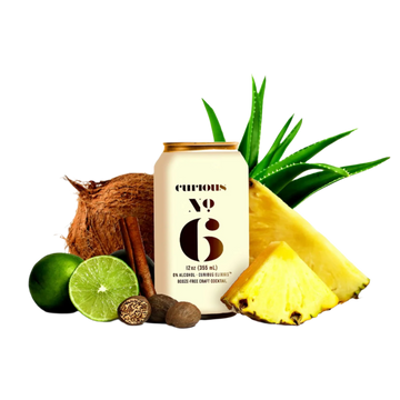 Curious No. 6 NONALCOHOLIC COCONUT PINEAPPLE PAINKILLER - 12 OZ