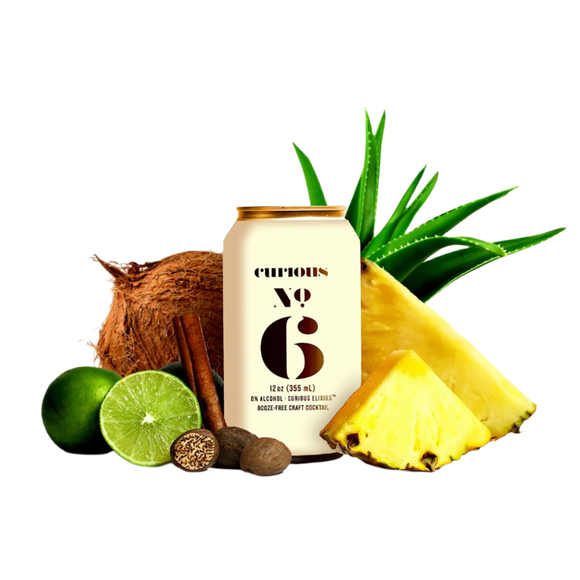 Curious No. 6 NONALCOHOLIC COCONUT PINEAPPLE PAINKILLER - 12 OZ