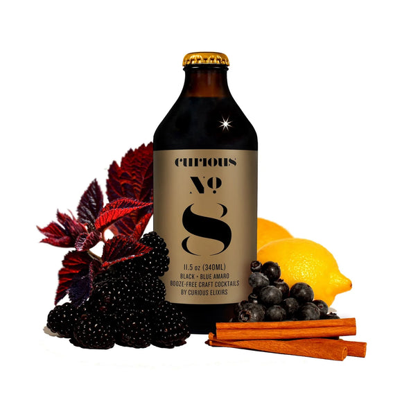 Curious No. 8 NONALCOHOLIC 'BLACK AND BLUE’ AMARO - 11.5 OZ