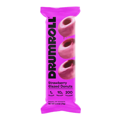 Drumroll Mini Strawberry Glazed Donuts - 2.6 OZ