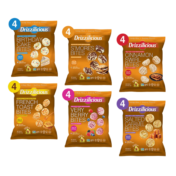 Drizzilicious Mini Rice Cakes Variety Pack - 12 PC
