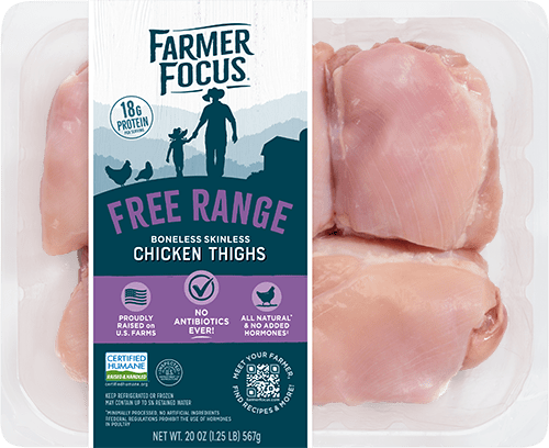 Farmer Focus Boneless Skinless Chicken Thighs - 1.13 LB
