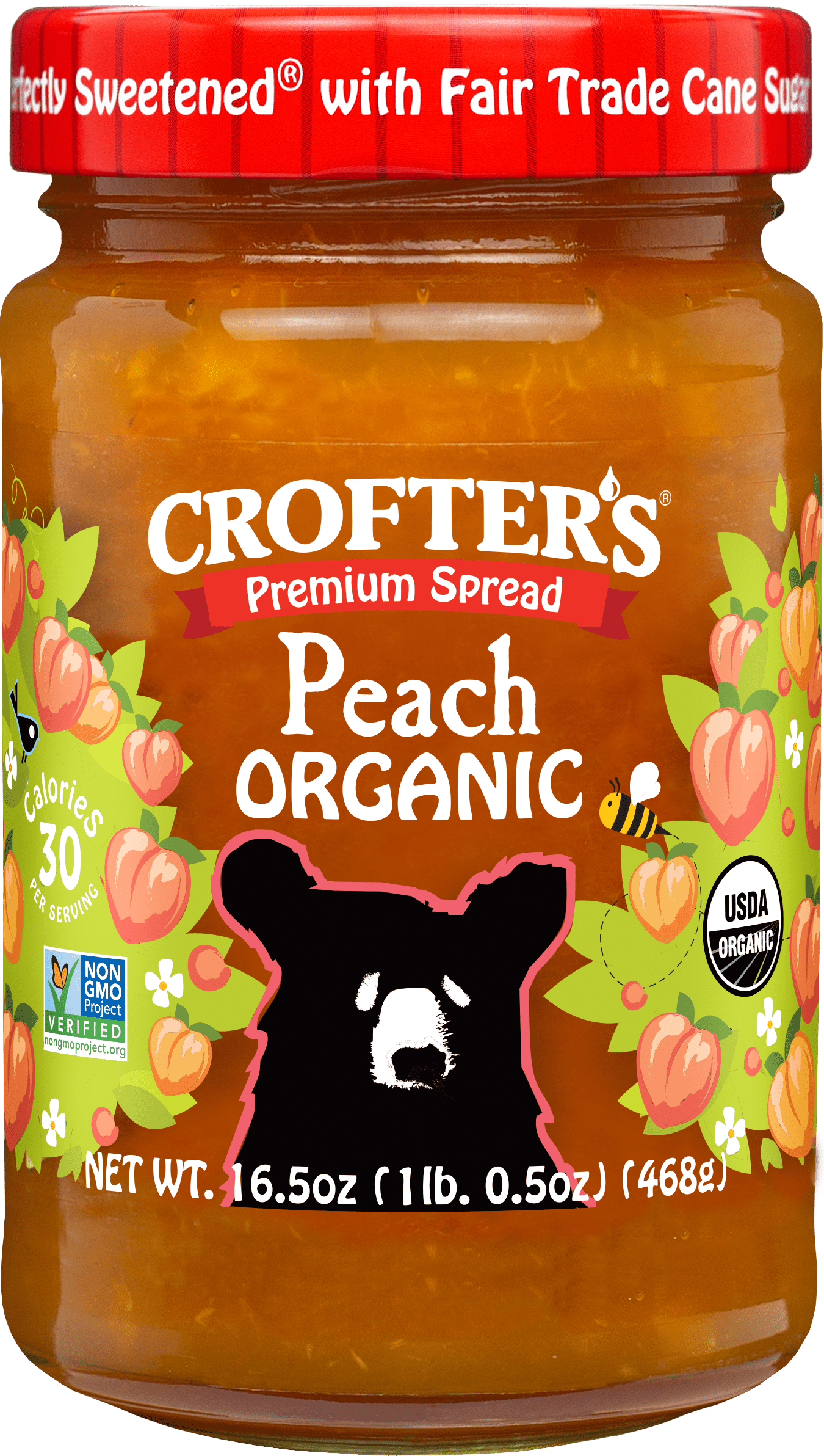 Organic Peach Spread - 16.5 OZ