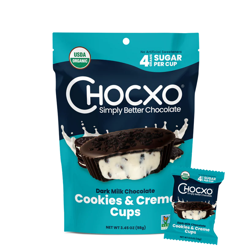 Dark Milk Chocolate Cookies & Creme Cups - 3.45 OZ